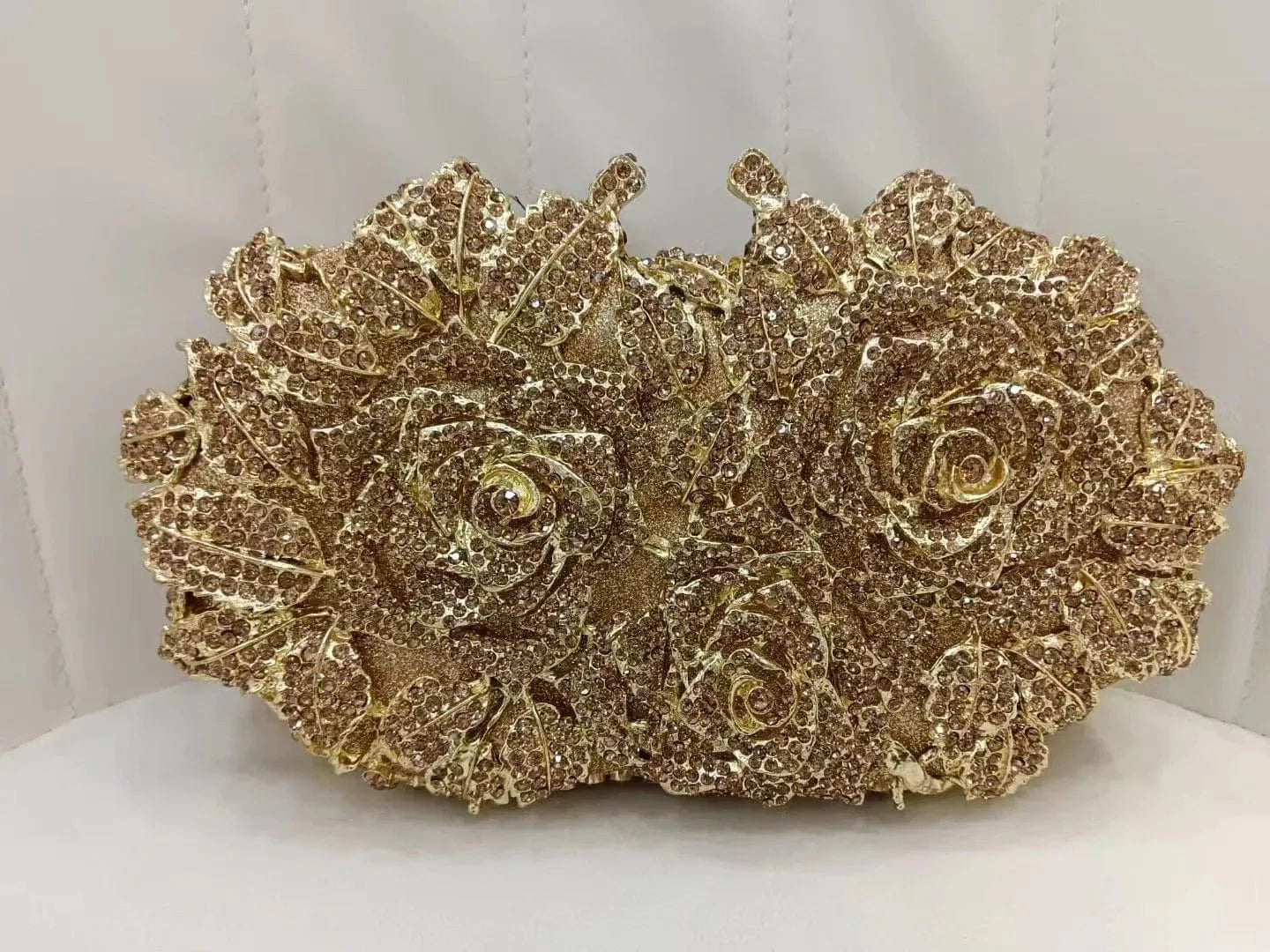Luxury Crystal Gown Bags Evening Handbags Flower dress Clutch Purse Party Diamond Bag