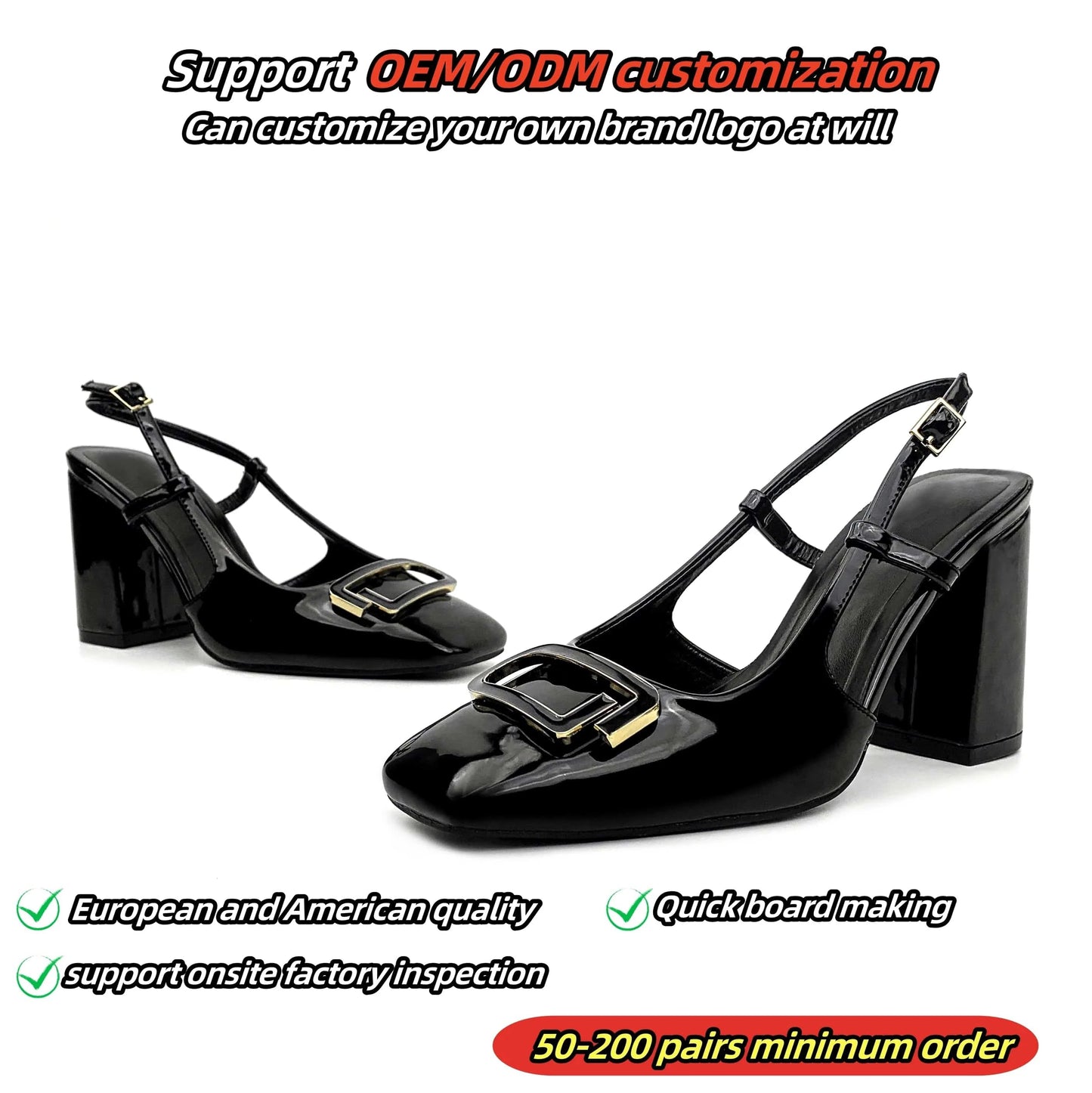 Luxury Customized Luxury Designer Sandals Women's and Women's Fashion Coarse Heel Sandals Women's Comfort