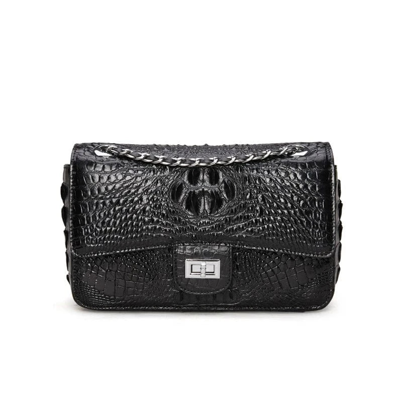 Luxury Designer Classic Modern Women Luxury Genuine Crocodile Leather Crossbody Shoulder Flap Bags Handbag Famous Brand Purse