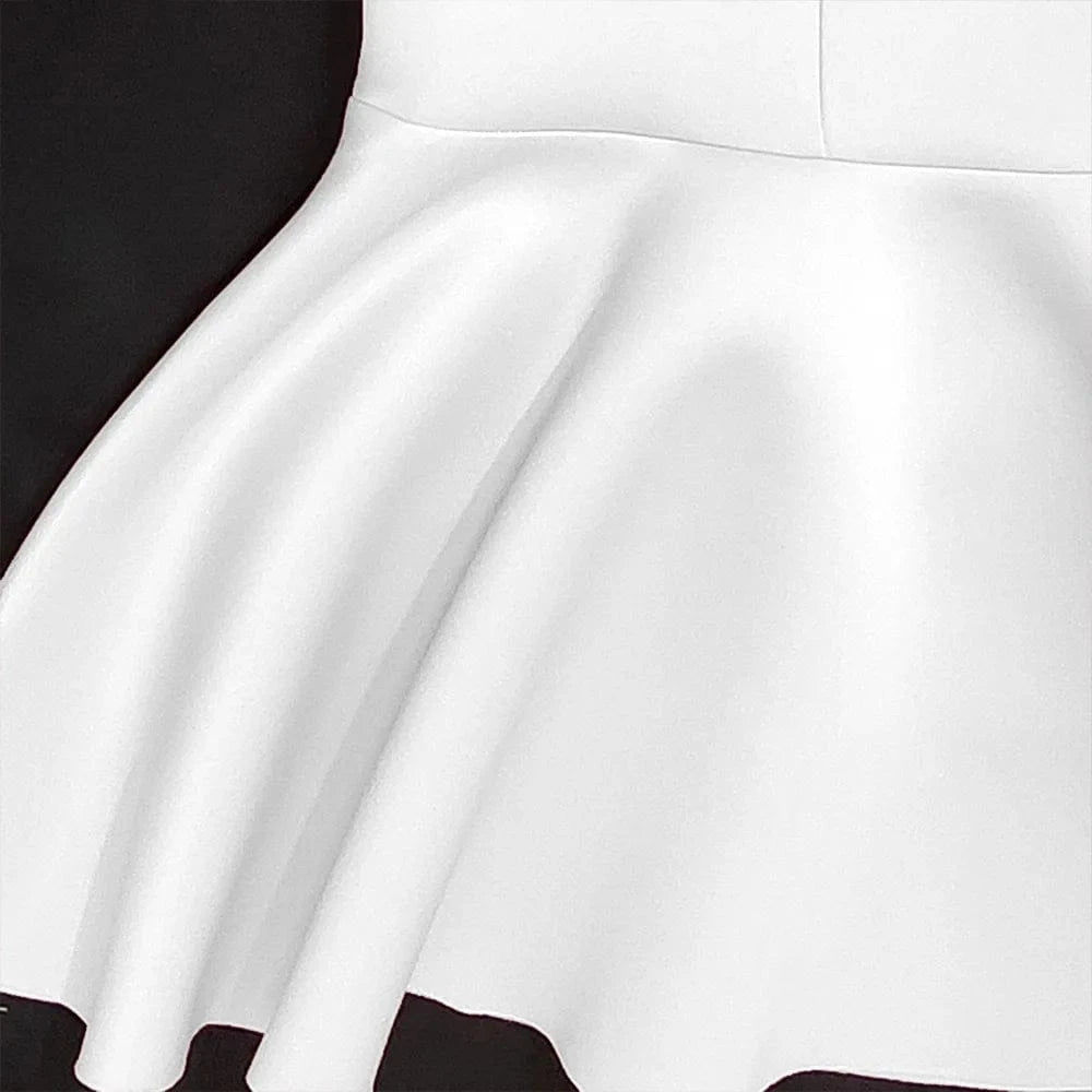 Luxury Dresses for Women V Neck Flare Sleeve Sheath White Blue High Quality Female Birthday Party Dinner Wear Mermaid Dress Robe