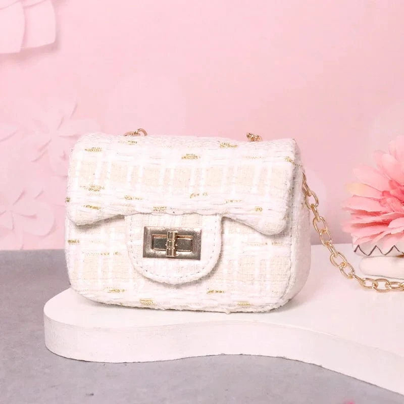Luxury Famous Brands Designer Inspired Mini Small Classic Flap Tweed Chain Shoulder Crossbody Bags Women Handbags Kids Purses