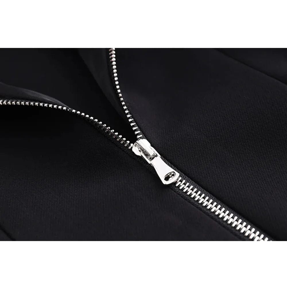 Luxury Fine Workmanship Rhinestone Beading V-neckline Long Sleeve Women Office Blazer Short Mini Slim Dress