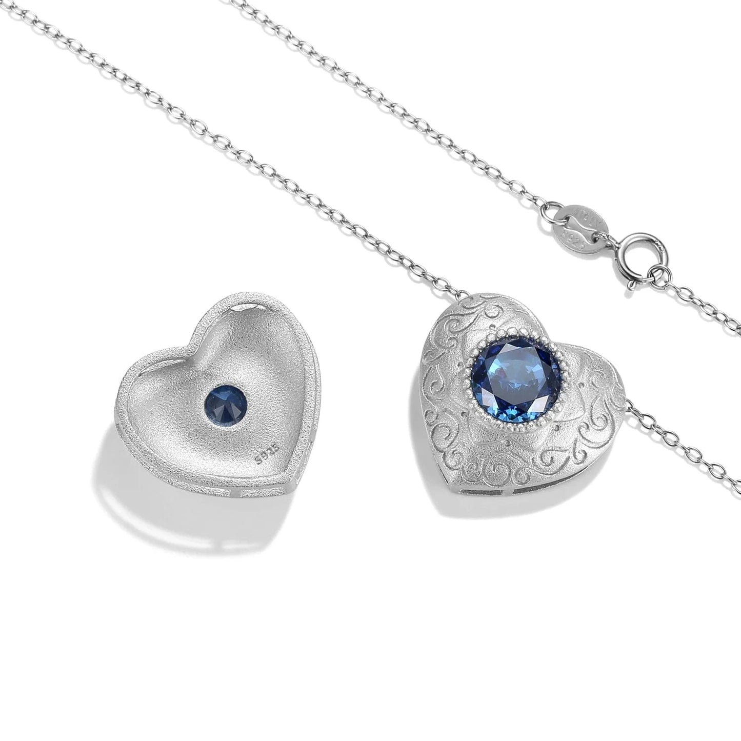 Luxury Geometric Lab Grown Diamond Necklace Genuine 925 Sterling Silver Heart Pendant for Women Necklaces Jewelry Wedding Gift