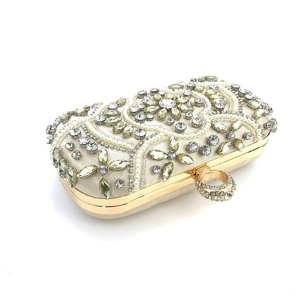 Luxury party elegant crystal handbag ladies bling purse diamond rhinestone envelope bag evening women's clutches