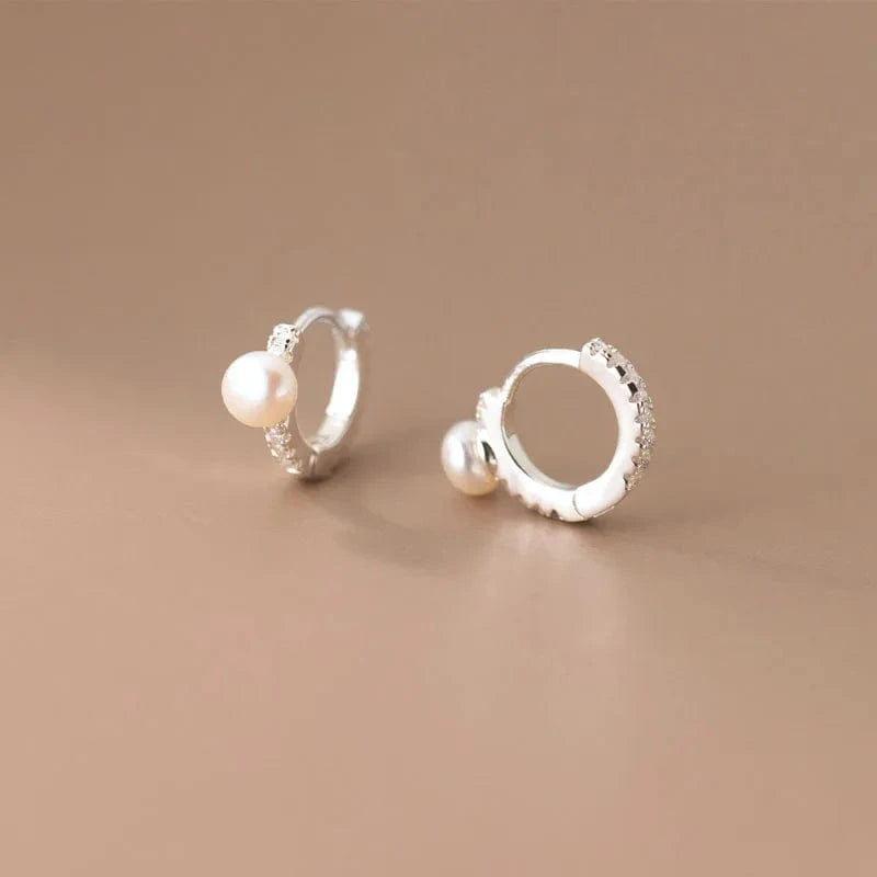 Luxury Quality Jewelry 925 Sterling Silver Cubic Zircon Freshwater Pearl Wedding Clip Earrings For Girls Women Gifts