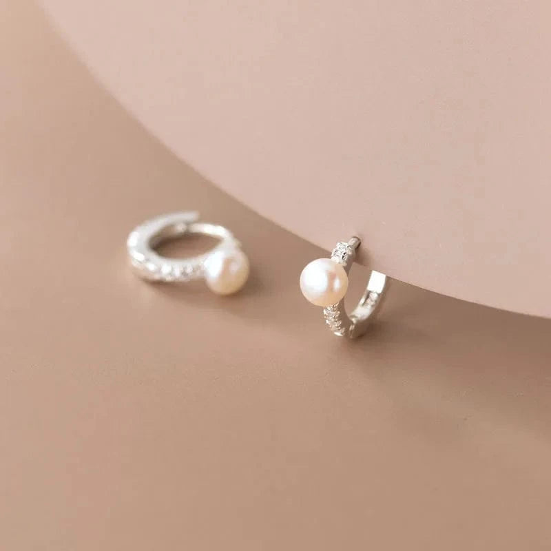 Luxury Quality Jewelry 925 Sterling Silver Cubic Zircon Freshwater Pearl Wedding Clip Earrings For Girls Women Gifts