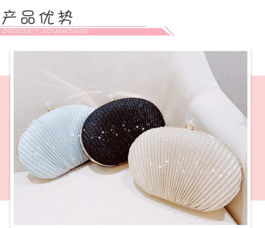 Luxury Women Handbags Designer Elegant Ladies Evening Party Clutches Rhinestone Handbags Shell Female Evening Bags