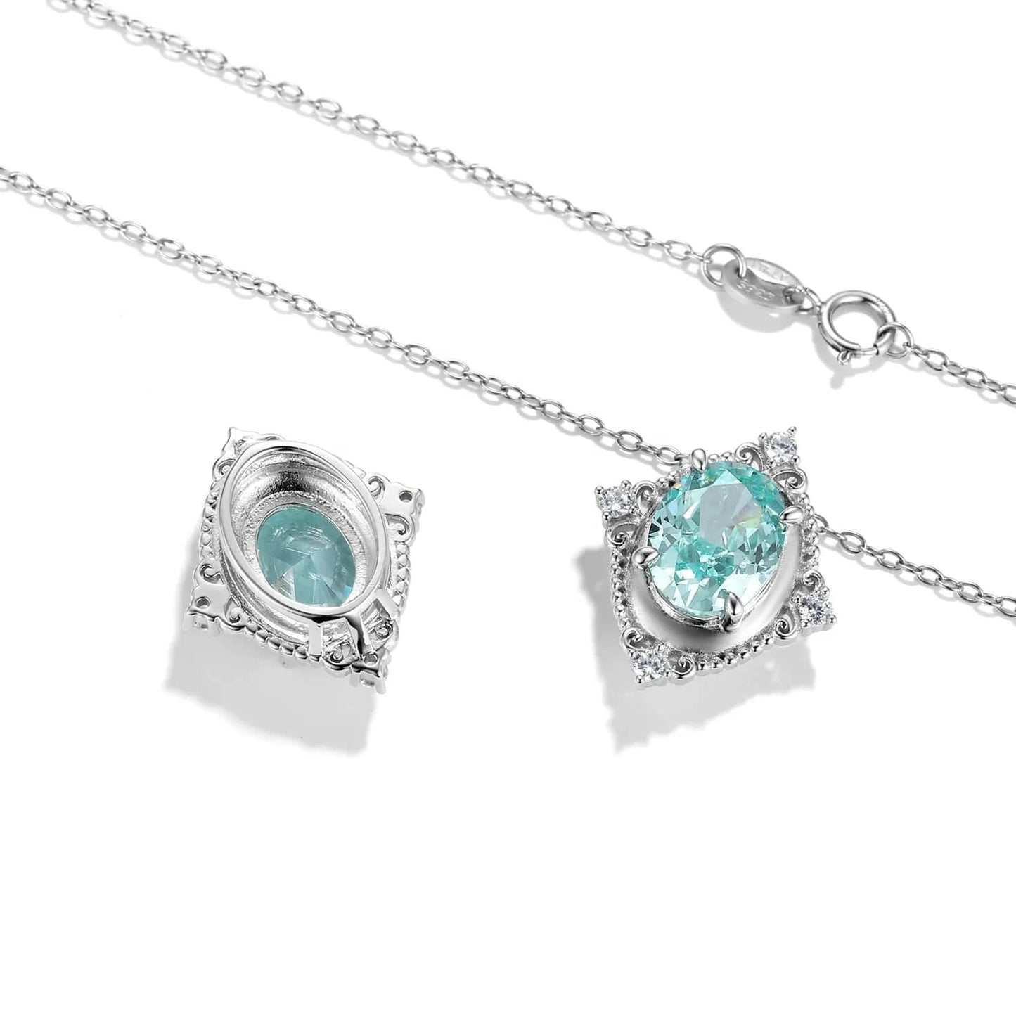 Luxury Zirconia Necklace Pendant Authentic 925 Sterling Silver Pendant for Women Necklaces Jewelry Wedding Gift Dropshipping