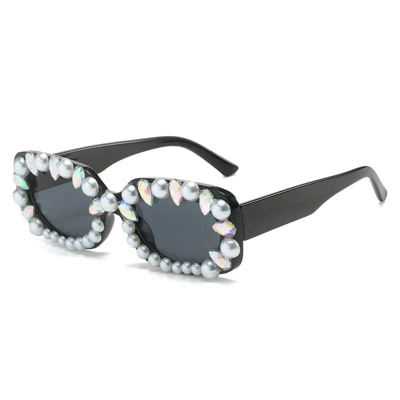 LvCong New designer sunglasses uv protection full frame plastic diamond small square frame women sunglasses for show