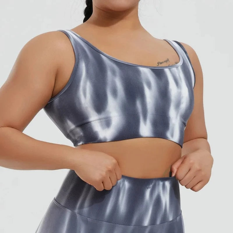 M / A23B051Y3 BESTWAYCLOX 2024 Popular New Spot Yoga Shorts Yoga Vest Set Women's Sports Bra Fitness Sportswear female short pants and vest