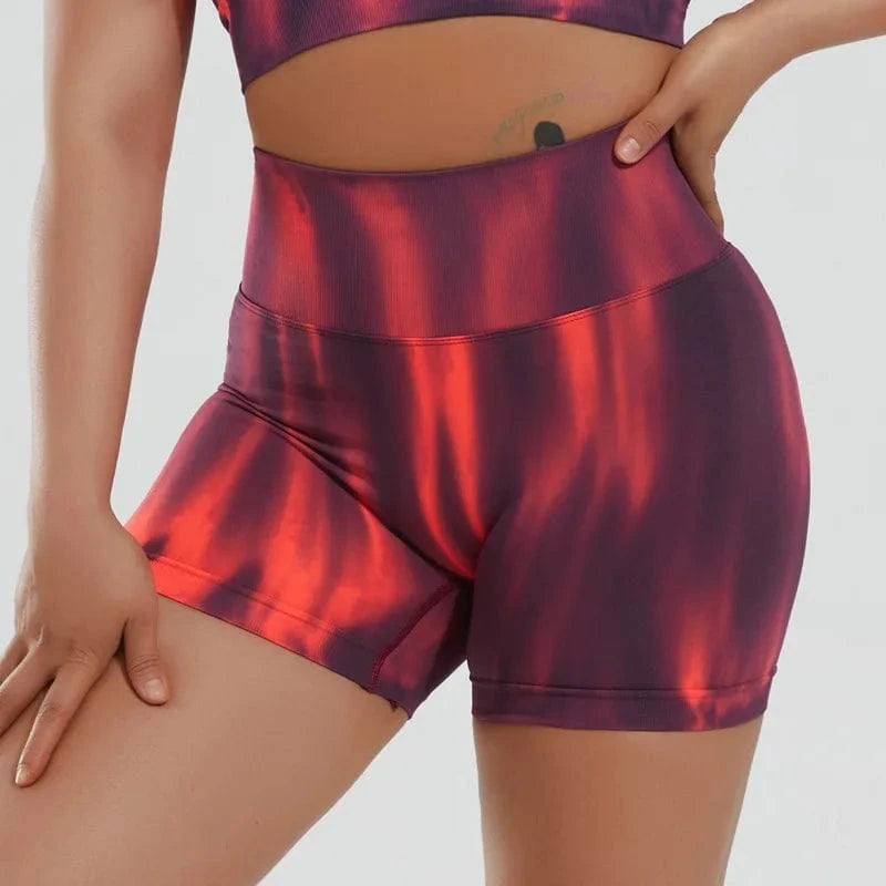 M / A23B052Y1 BESTWAYCLOX 2024 Popular New Spot Yoga Shorts Yoga Vest Set Women's Sports Bra Fitness Sportswear female short pants and vest