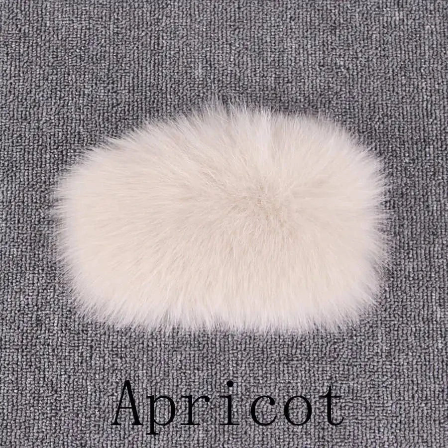 M / apricot QIUCHEN QC21159 Cropped Hooded Jacket Custom Color Label ladies winter warm fluffy fur real fox fur coat