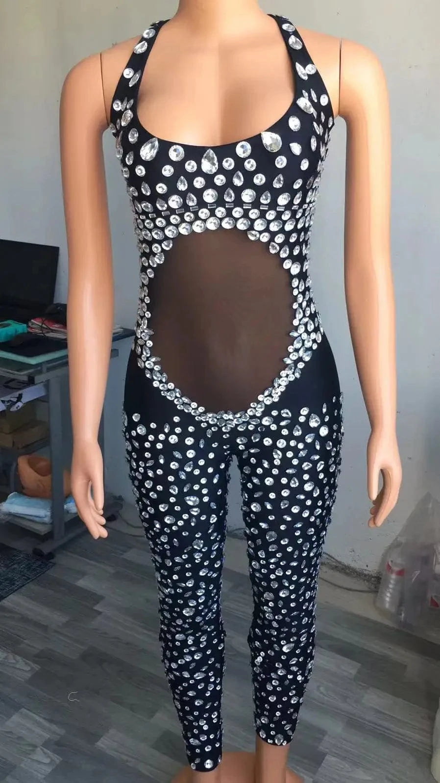 M / Black NOVANCE Y2141-B 2022 Womens Trends Star Style Black Glitter Diamond Maternity Clothes Lingerie Bodysuits Sexy for Fashion Mom