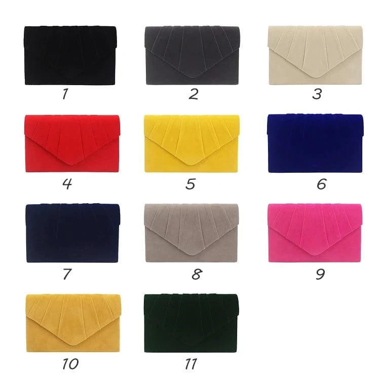 M / Color 1 Wholesale custom stock fashion party women suede evening clutch bag
