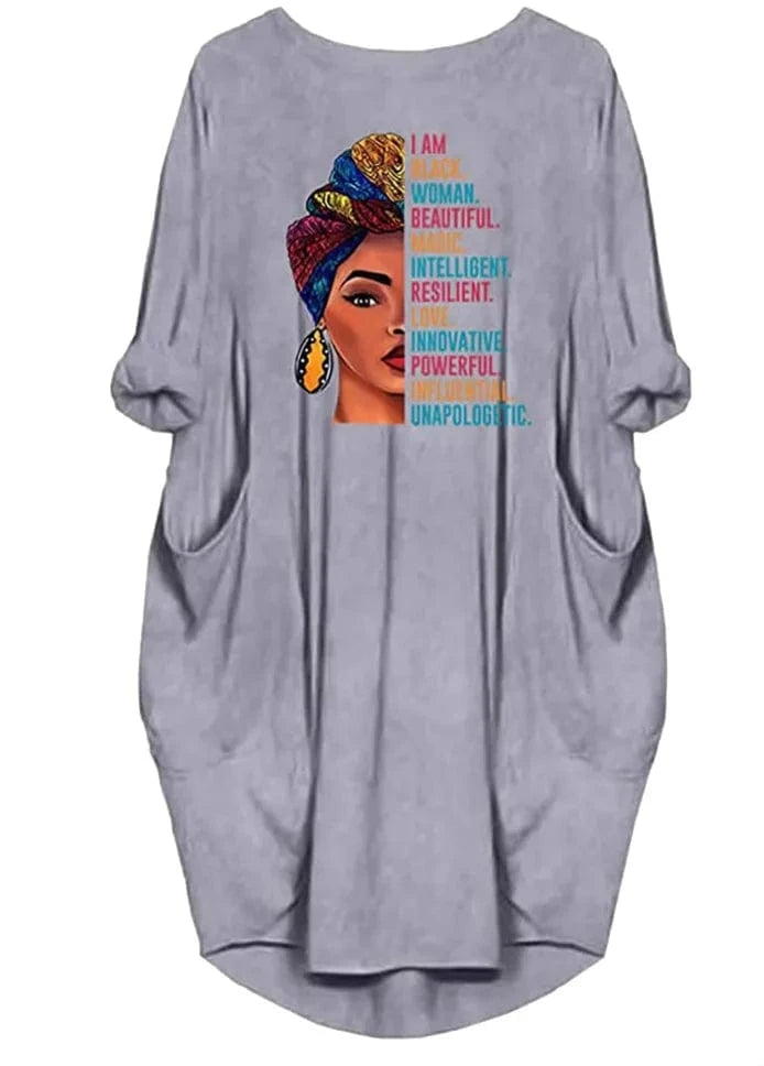 M / F-8010 GRAY Liu Ming Fashion Sexy Women Birthday Party Clothes Printed Long Clothing Casual Midi Dress