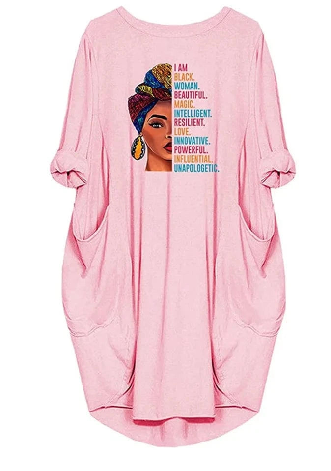 M / F-8010 PINK Liu Ming Fashion Sexy Women Birthday Party Clothes Printed Long Clothing Casual Midi Dress
