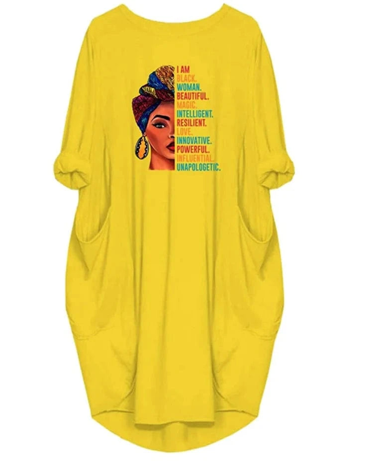 M / F-8010 YELLOW Liu Ming Fashion Sexy Women Birthday Party Clothes Printed Long Clothing Casual Midi Dress