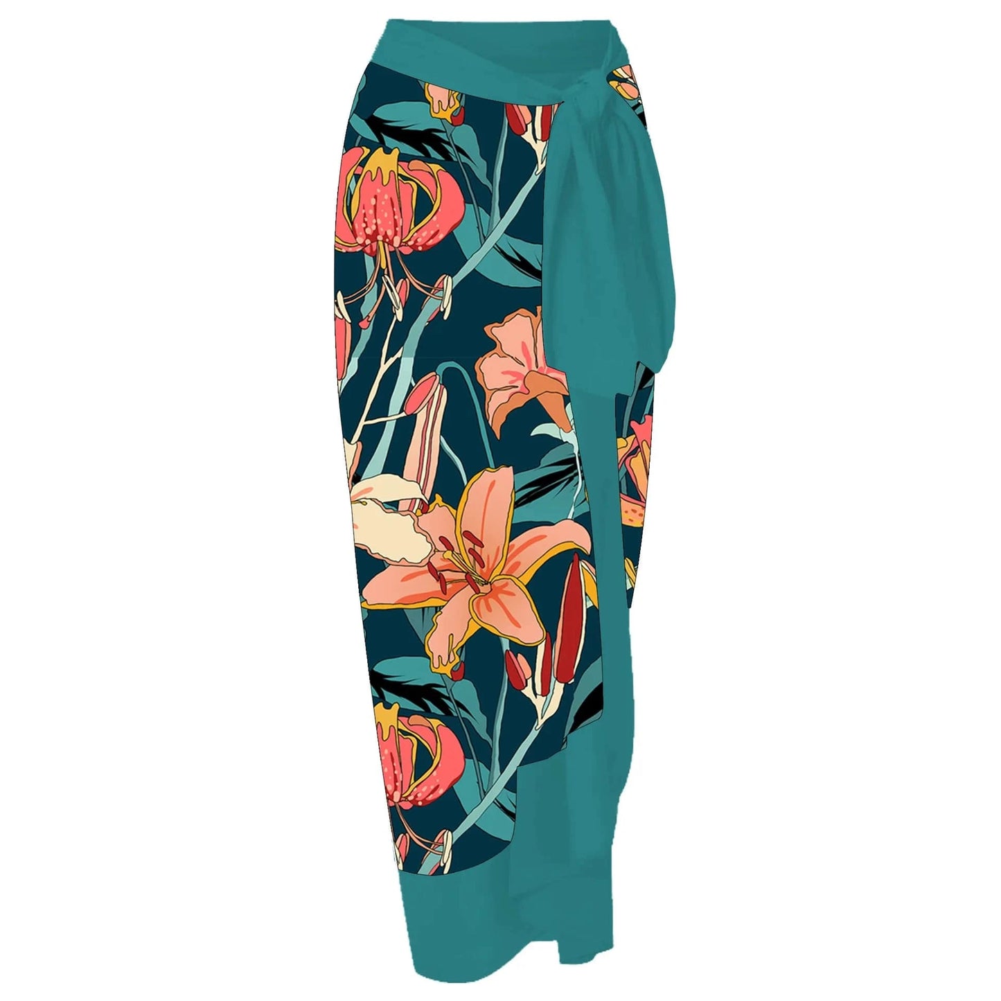 M / Green gauze skirt DAMOCHIC China Wholesale Swimwear Clothing 1 Piece Bathing Suit with Skirt Cover Up Beachwear Floral Print Swimsuit Women 2023
