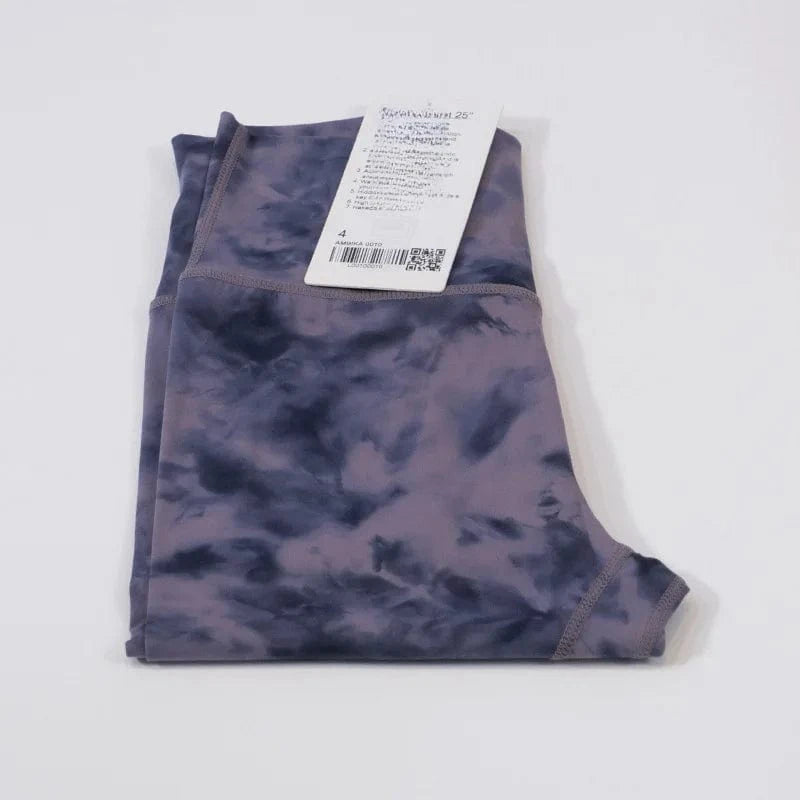 M / Purple 2024 New Hot Sale Cycling Yoga Running Pants Butt Lift High Waisted Seamless Tie-Dye Yoga Leggings Women lulu