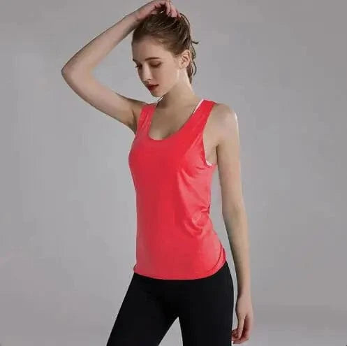 M / Red Hot 2024 new Women's beauty back Yoga t shirt Workout Sports top Gym Athletic Wear Fitness running Crop Top Yoga clothes