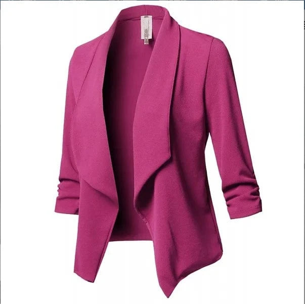 M / Rose Madder Oversized Blazer Women Ladies Mujer White Black Blue Green Pink Purple Veste coat Femme Womens Blazers