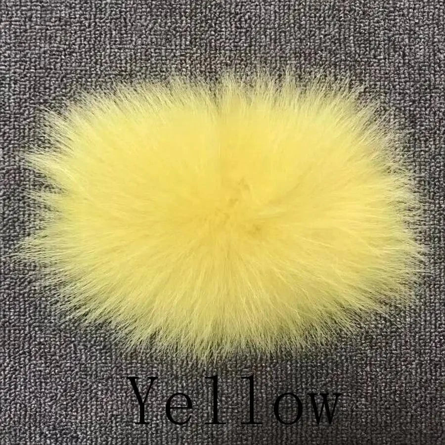 M / Yellow QIUCHEN QC21159 Cropped Hooded Jacket Custom Color Label ladies winter warm fluffy fur real fox fur coat