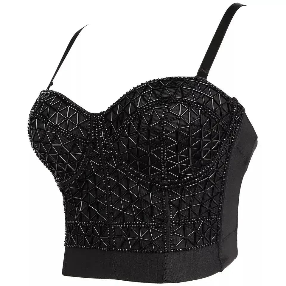 Manufacturers Wholesale fashion Beaded decoration Suspenders corset top for plus size