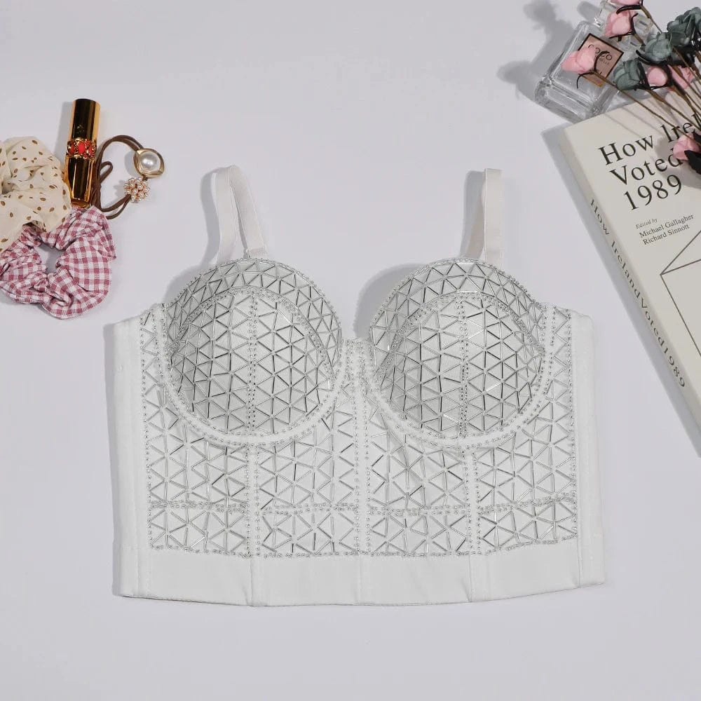 Manufacturers Wholesale fashion Beaded decoration Suspenders corset top for plus size