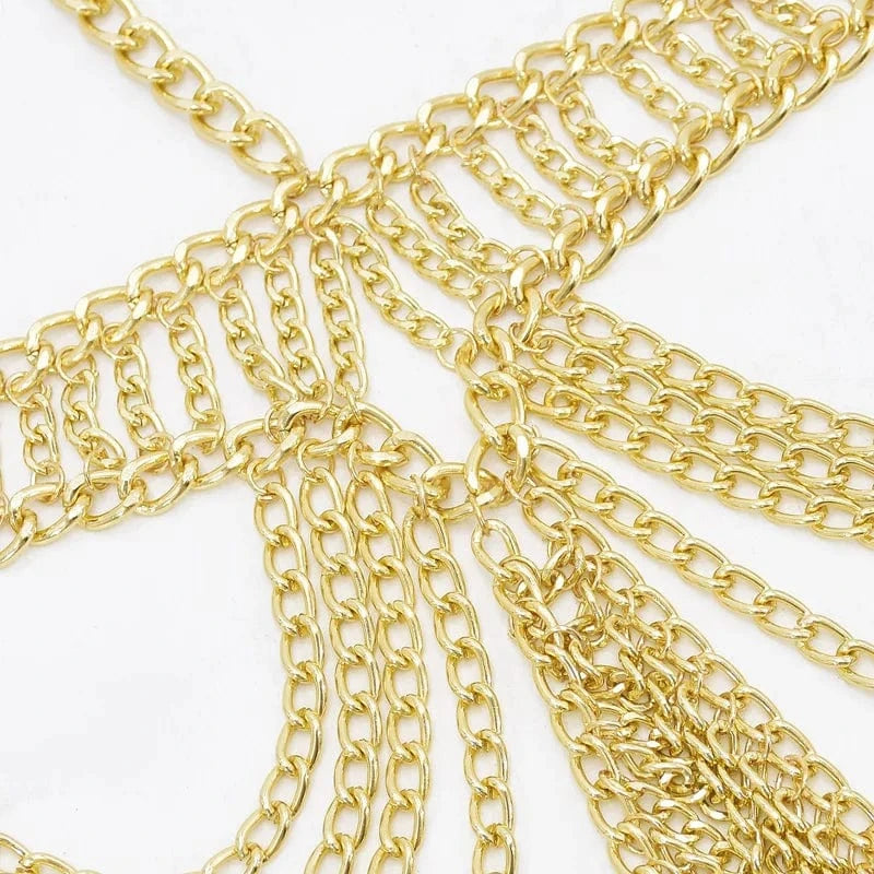 Masquerade Mask Party Alloy Jewelry Stage Costume Performance Costume Metal Face Chain Jewelry