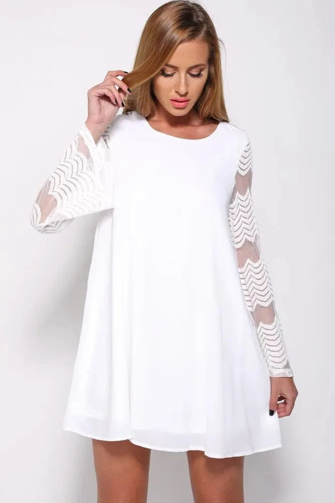 Mesh Chiffon Dress Women Solid Black Sexy Long Sleeve Summer 2024 Fashion Casual Sundress Streetwear Party Dresses Clothing