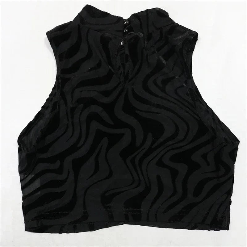 Mesh See Through Sexy Club Outfits for Woman 2 Piece Set Night Party Sleeveless Vest Crop Top and Leggings New in Matching Sets