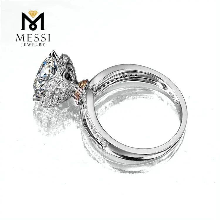 Messi Jewelry Wedding ring 14K gold rings China 2ct Main Stone 4 Prong setting moissanite ring jewelry for women