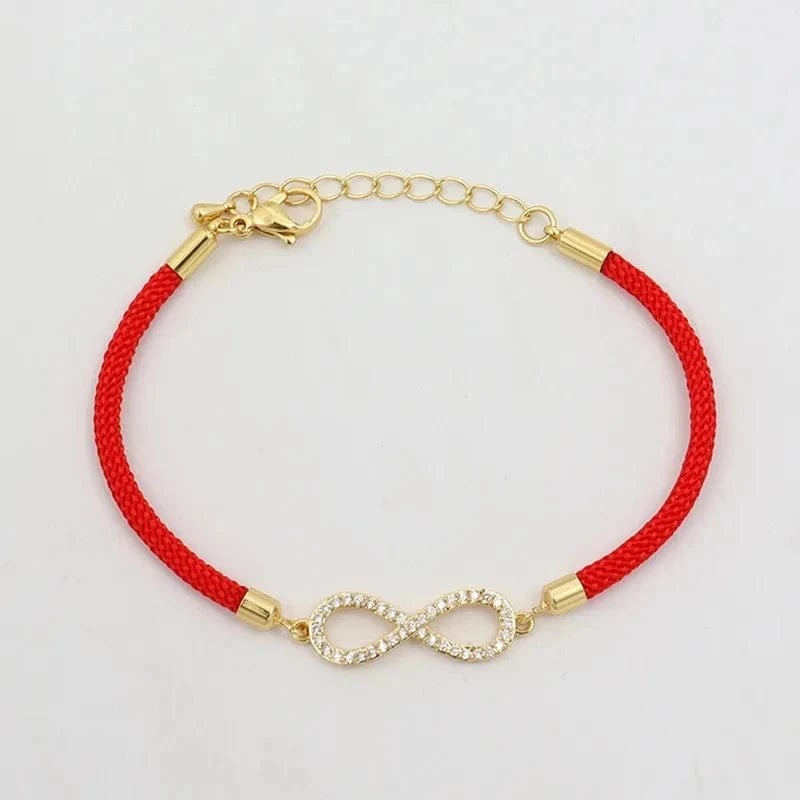 MILAN / 2030-Love 8 Red New Fashion Cross Heart Charm Bracelet Women Pave Zirconia Adjustable Colorful Rope Bracelet For Women Jewelry Gift