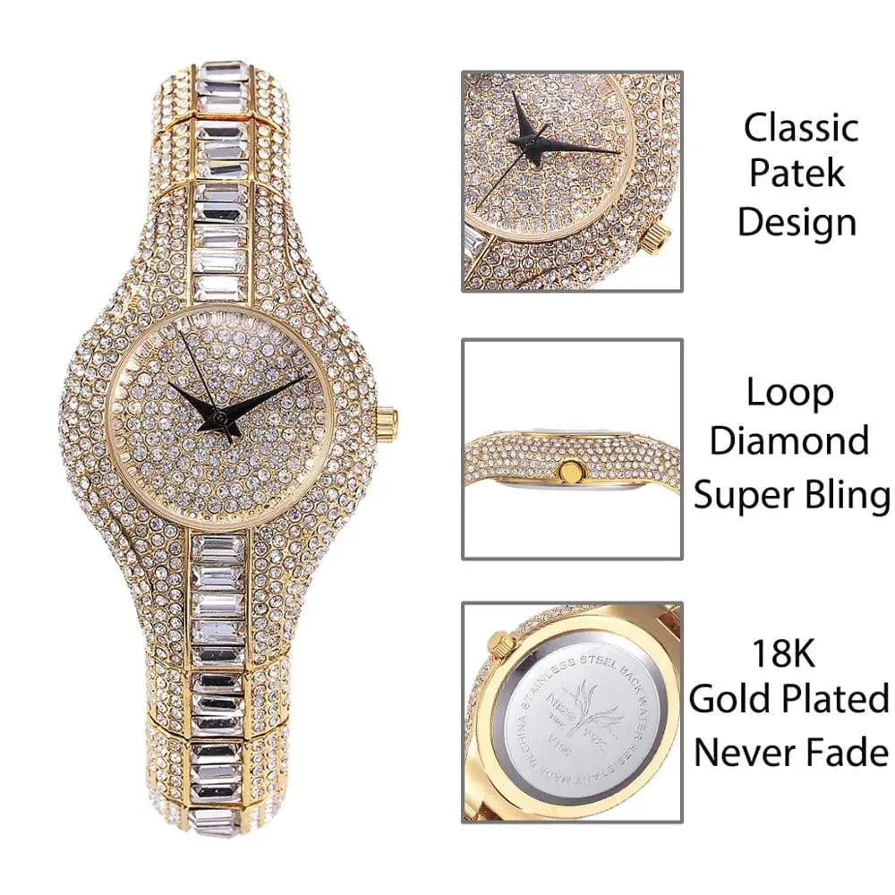 MissFox V196 Woman Watches Luxury Popular rhinestone Sphere Silver Jewelry Ladies Watch Color Diamond Bracelet Wristwatch