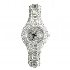 MissFox V196 Woman Watches Luxury Popular rhinestone Sphere Silver Jewelry Ladies Watch Color Diamond Bracelet Wristwatch