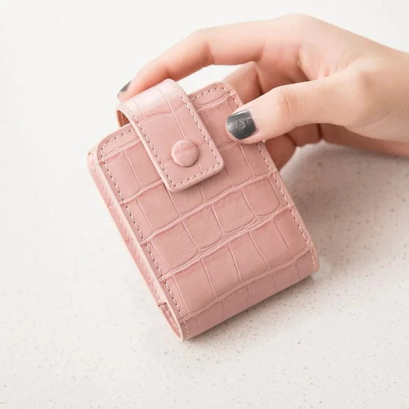 MIYIN fashionable Lipstick pack for women PU leather Portable Cosmetic bag storage bag with mirror makeup bag for lady
