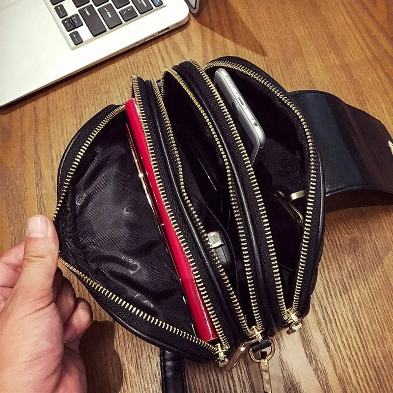 MIYINMini small bag women's messenger bag 2024 new fashion Korean retro three-tier female bag tide leather handbags for women