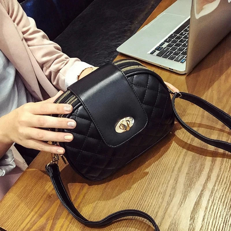 MIYINMini small bag women's messenger bag 2024 new fashion Korean retro three-tier female bag tide leather handbags for women