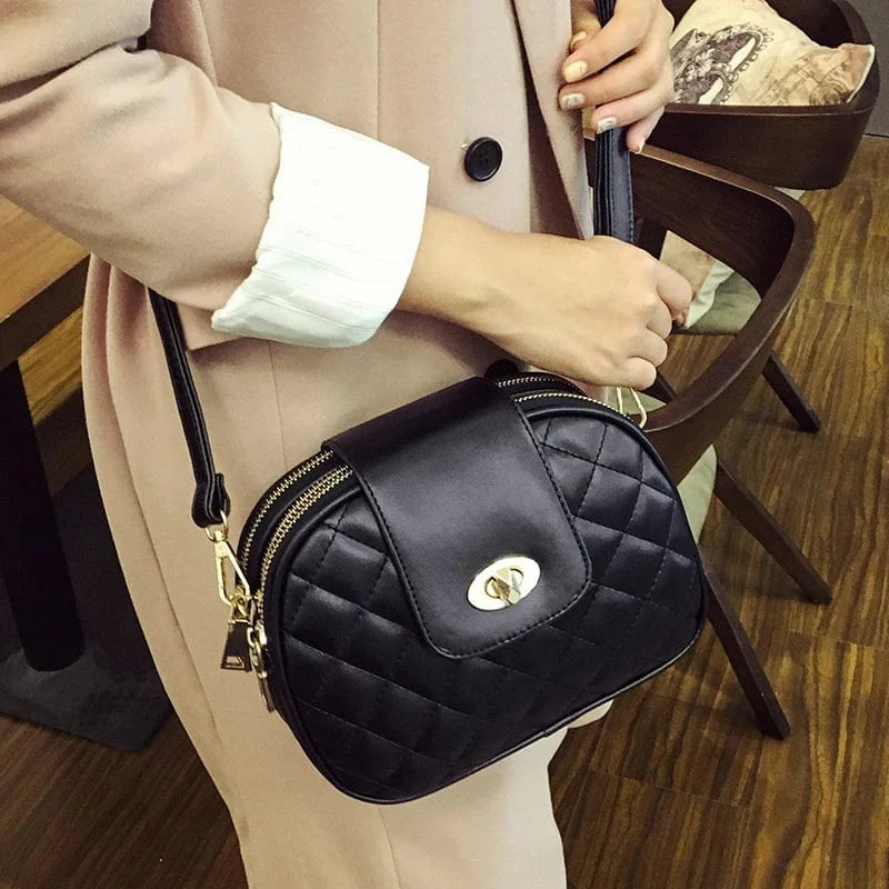 MIYINMini small bag women's messenger bag 2024 new fashion Korean retro three-tier female bag tide leather handbags for women