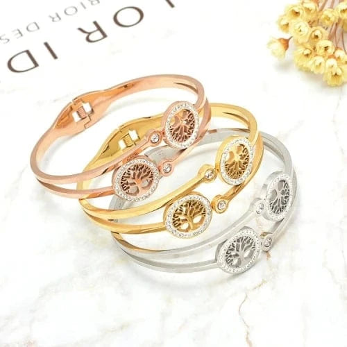 Modalen 316 Italian Jewellery Gold Bangles Accessories Fashion Woman Tarnish Free 18K Gold Womens Stainless Steel Jewelry