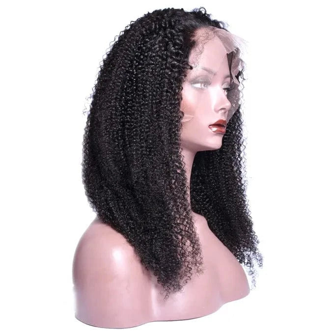 Modern Show Kinky Curly Wigs Human Hair, 360 Lace Wig 180% Density lace Front Wig Kinky Curly