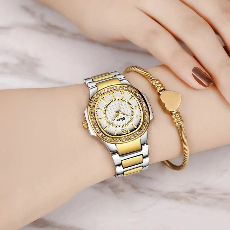 montre femme missfox 2549 Watch ice new rhinestone Ladies hombre Luxury Brand Diamond Quartz Gold Wrist Watch Gifts For Women