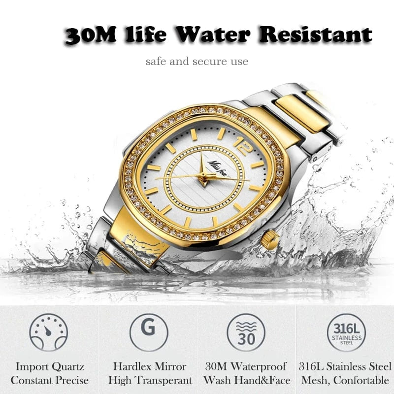 montre femme missfox 2549 Watch ice new rhinestone Ladies hombre Luxury Brand Diamond Quartz Gold Wrist Watch Gifts For Women