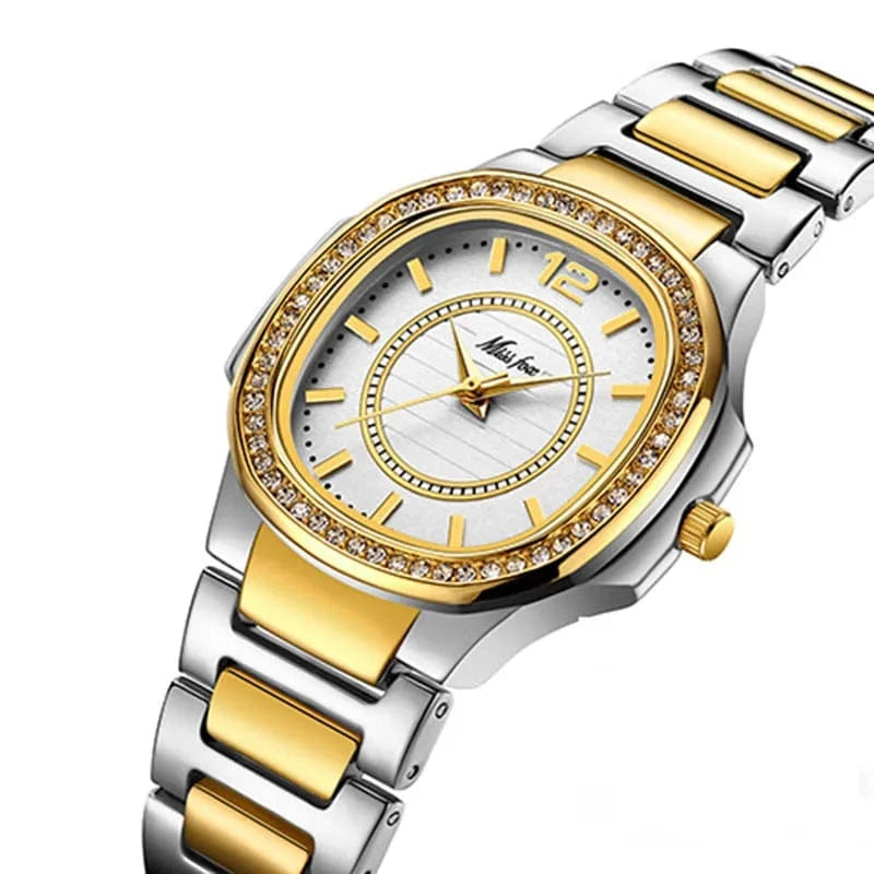 montre femme missfox 2549 Watch ice new rhinestone Ladies hombre Luxury Brand Diamond Quartz Gold Wrist Watch Gifts For Women