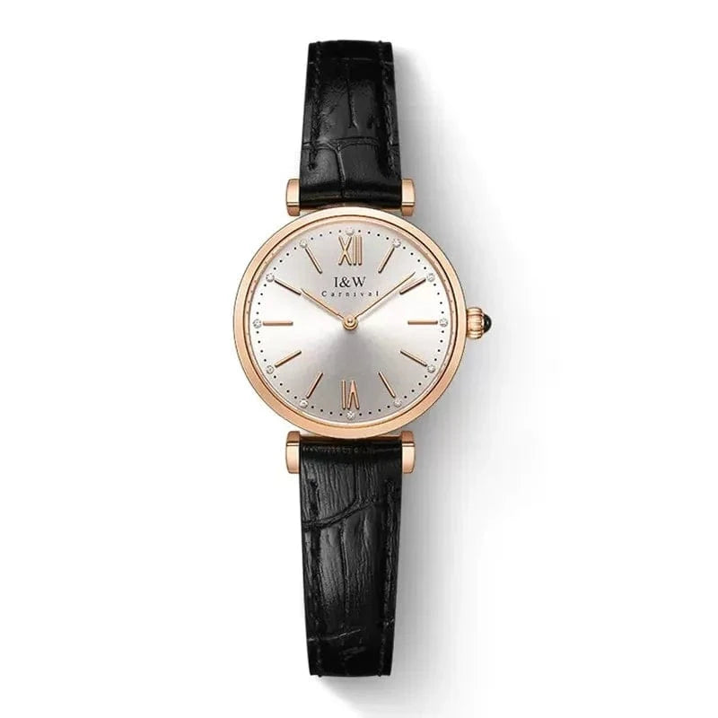 Montres Femmes CARNIVAL Brand Fashion Watches Ladies Luxury Girls Rose Gold Quartz Wrist Watch for Women Waterproof Reloj Mujer