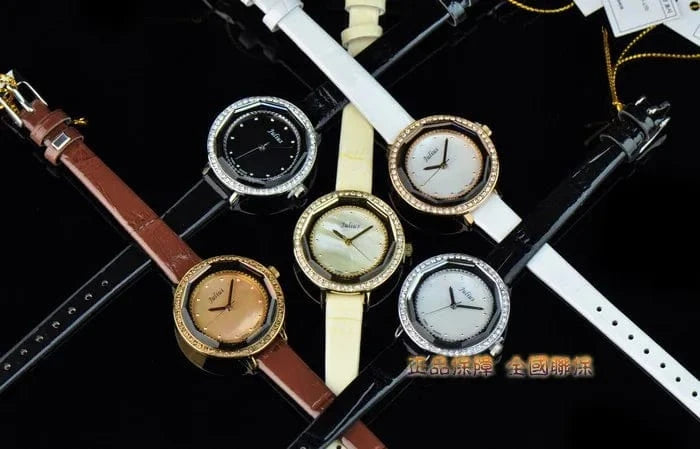 Mother-of-pearl Julius Lady Women's Watch Japan Quartz Fashion Hours Bracelet Real Leather Girl's Gift No Box