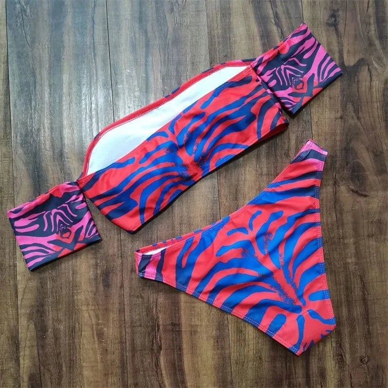 Mujer Swimwear Woman 2 Piece Trend Bikini 2024 NWT African Bikinis Set Tribe maillot de bain femme Luxury Swimwear