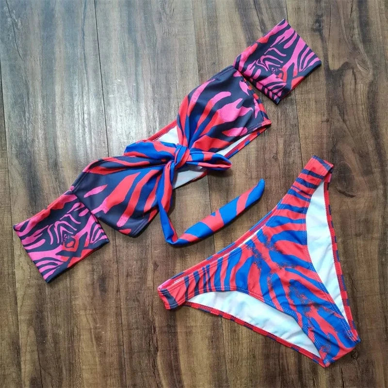 Mujer Swimwear Woman 2 Piece Trend Bikini 2024 NWT African Bikinis Set Tribe maillot de bain femme Luxury Swimwear