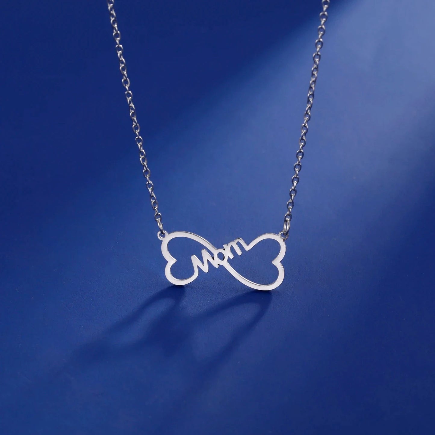 Myshape Mom Necklace Mother Kid Chain Family Heart Baby Gift for Woman Man Kid Child Pendant Stainless Steel Jewelry Fashion