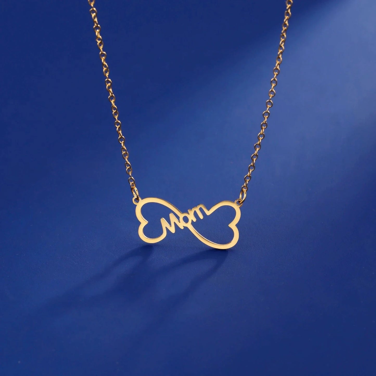 Myshape Mom Necklace Mother Kid Chain Family Heart Baby Gift for Woman Man Kid Child Pendant Stainless Steel Jewelry Fashion
